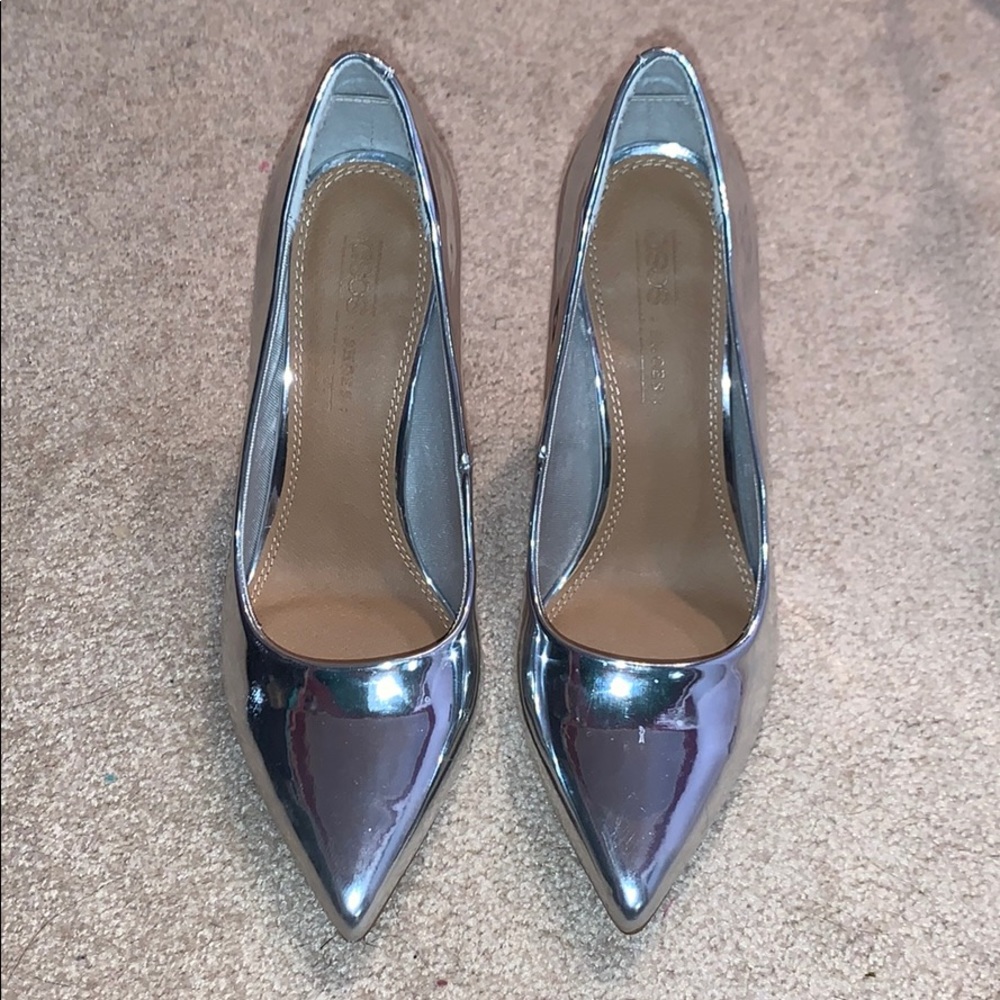 Silver Metallic Heels